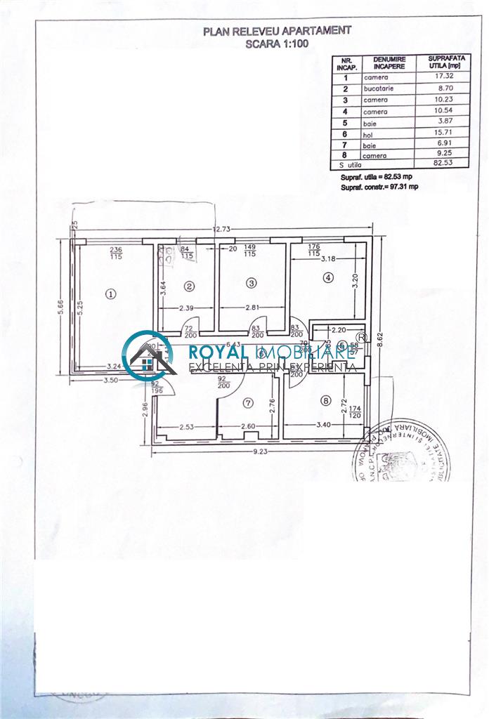 Royal Imobiliare   Vanzare Apartament 4 camere, zona 9 Mai