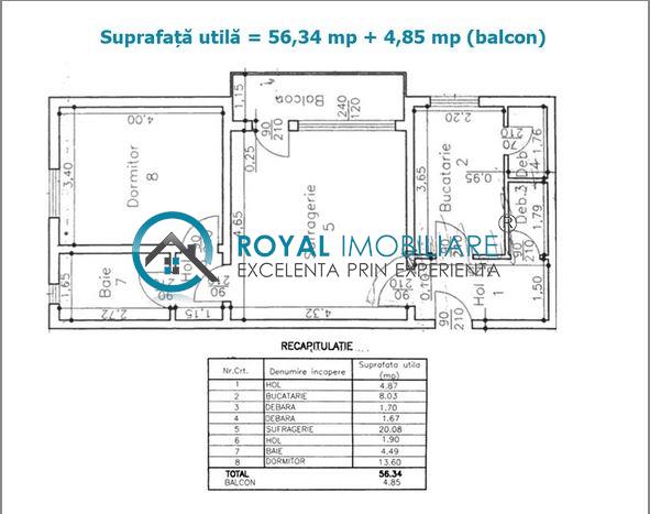 Royal Imobilare   Vanzare apartament 2 camere, zona Cioceanu
