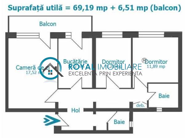 Royal Imobiliare   Inchiriere Apartament zona Republicii