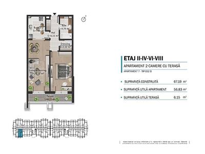 Royal Imobiliare - Vanzare apartament 2 camere, zona Bra Bucuresti