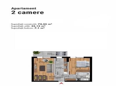 Royal Imobiliare   Vanzare apartament 2 camere, zona Albert