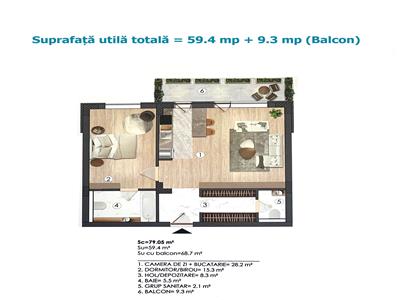 Royal Imobiliare-Vanzare Apartament 2 Camere Zona Campina